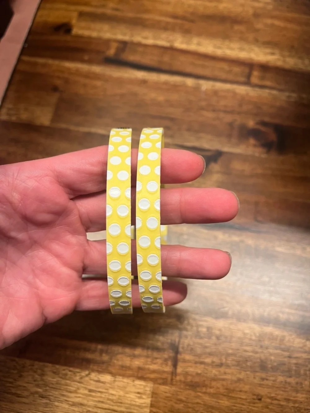 Factory 55 Aloha Ears White and yellow polka dot open ears